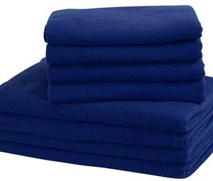 Microfiber håndklæder - 8 stk i pakke - Blå - Letvægts håndklæder