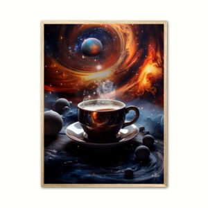 Plakat med Kaffe Kosmisk 21 x 29,7 cm (A4)