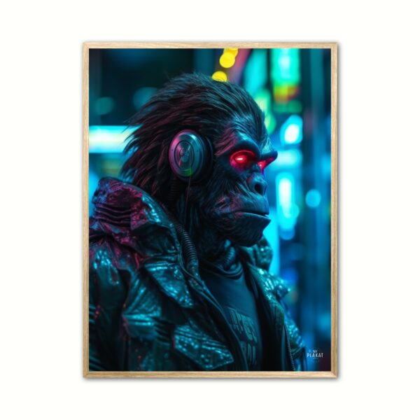 Gorilla - Cyberpunk plakat 21 x 29,7 cm (A4)