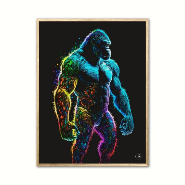 Gorilla plakat 3 - Dyr 21 x 29,7 cm (A4)