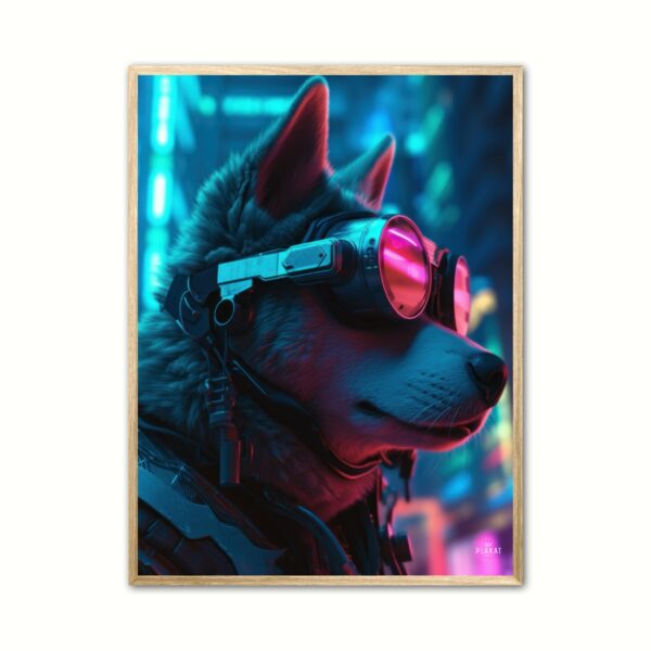 Hund 1 - Cyberpunk plakat 21 x 29,7 cm (A4)