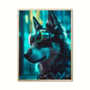 Hund 2 - Cyberpunk plakat 21 x 29,7 cm (A4)