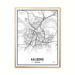 Plakat med Aalborg - Plakat 21 x 29,7 cm (A4)