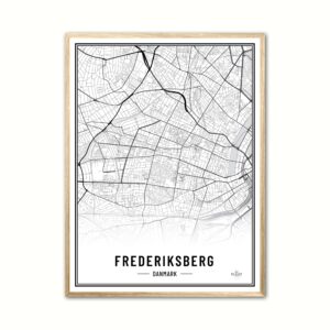 Plakat med Frederiksberg - Plakat 21 x 29,7 cm (A4)