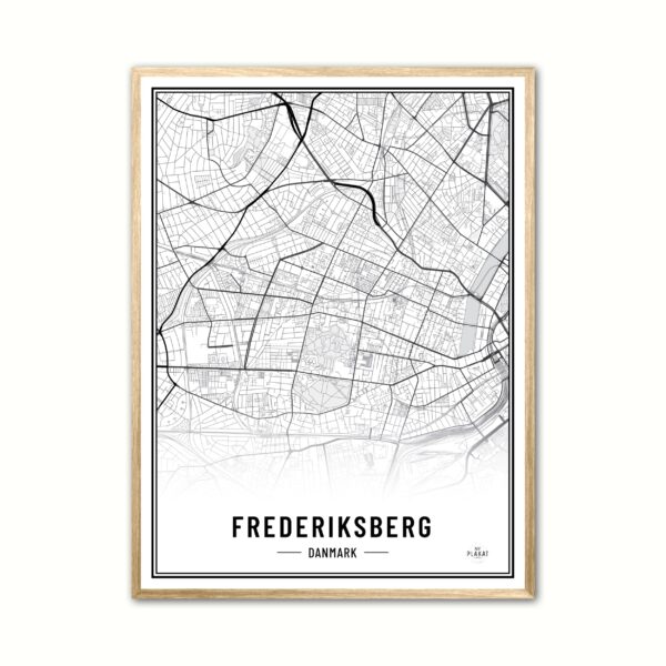 Plakat med Frederiksberg - Plakat 30 x 40 cm