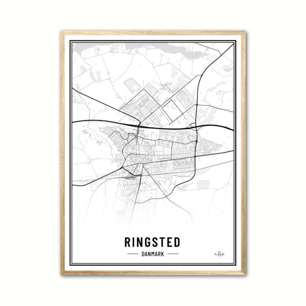 Plakat med Ringsted - Plakat 50 x 70 cm (B2)