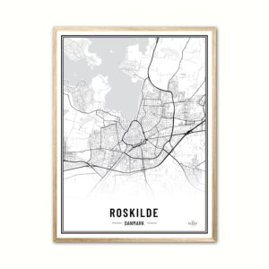 Plakat med Roskilde - Plakat 21 x 29,7 cm (A4)