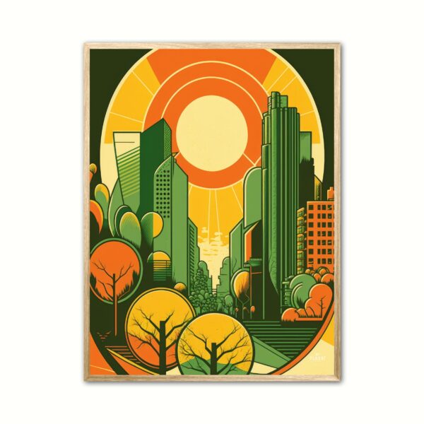 Skyline 1 - Retro plakat 21 x 29,7 cm (A4)