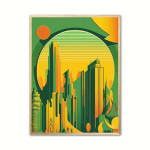 Skyline 2 - Retro plakat 21 x 29,7 cm (A4)