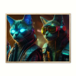 Team 3 Katte - Cyberpunk plakat 21 x 29,7 cm (A4)