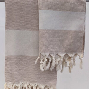 Hamam Diamond Beige, lille eller stort - 50*100cm