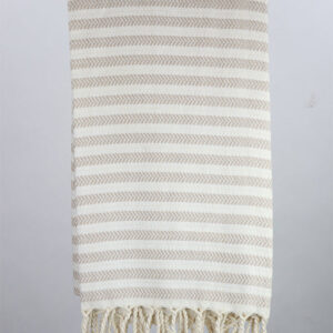 Hamam Single stripe Beige, lille eller stor - 100*180cm