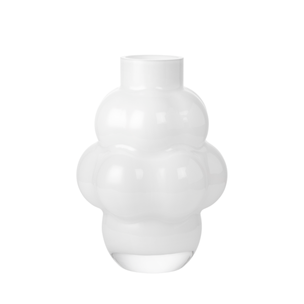 Balloon vase #04, opal white - H:32 cm.