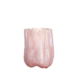 Crackle vase, pink pearl - H27 cm.