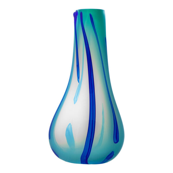 Flow vase, Light Blue/Stripes - H40 cm.