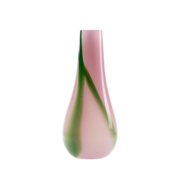 Flow vase, Purple/Green Stripes - H40 cm.