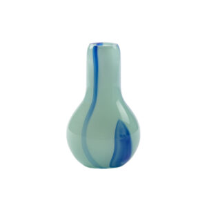 Flow vase mini, Light Blue/Stripes - H15 cm.