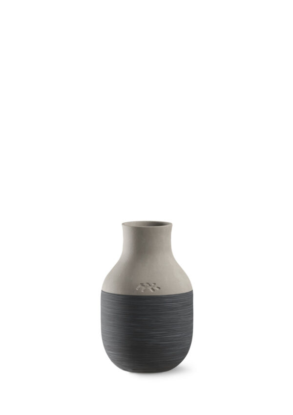 Omaggio Circulare vase, Antracitgrå - H12,5 cm.