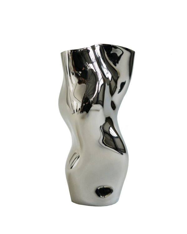 Ostrea 25 vase - Chrome