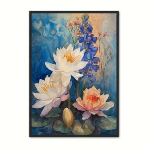 Plakat med Blomster Plakat 10 - Vandfarve 21 x 29,7 cm (A4)