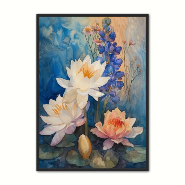 Plakat med Blomster Plakat 10 - Vandfarve 30 x 40 cm