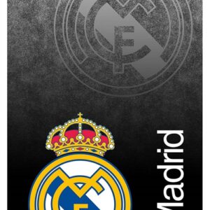 Sort Real Madrid håndklæde - 100% Blødt bomuld badehåndklæde - 70x140 cm