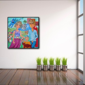 Anni Grøndahl 100x100 Cm (Solgt På Brugtmoms Ordning)
