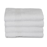 Bambus Håndklæde - 50x100 cm - Hvid - Bambus/bomuld - Frotté håndklæde fra Excellent By Borg
