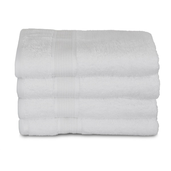 Bambus Håndklæde - 50x100 cm - Hvid - Bambus/bomuld - Frotté håndklæde fra Excellent By Borg