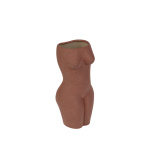 Body vase, brun - H: 22,5 cm.