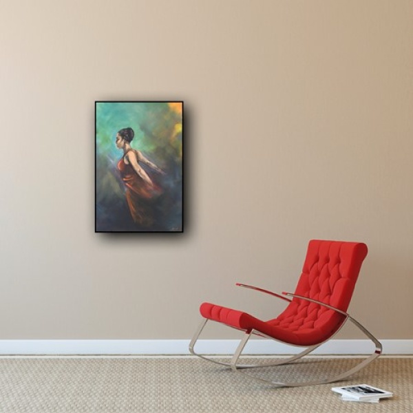 Brit Vilken Jensen - 62x93 Cm (Solgt På Brugtmoms Ordning)