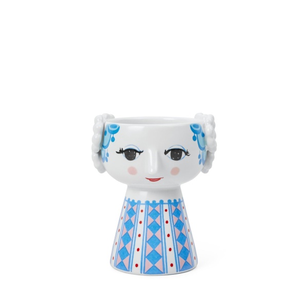 Eva lysestage, Blå - H9.5 cm.