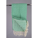 Hamam Double sided Diamond grøn, lille eller stor - 50 * 100 cm
