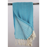 Hamam Double sided Sildeben tyrkis, lille eller stor - 100 * 180 cm