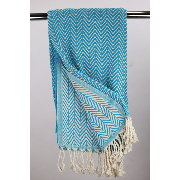 Hamam Double sided Sildeben tyrkis, lille eller stor - 100 * 180 cm