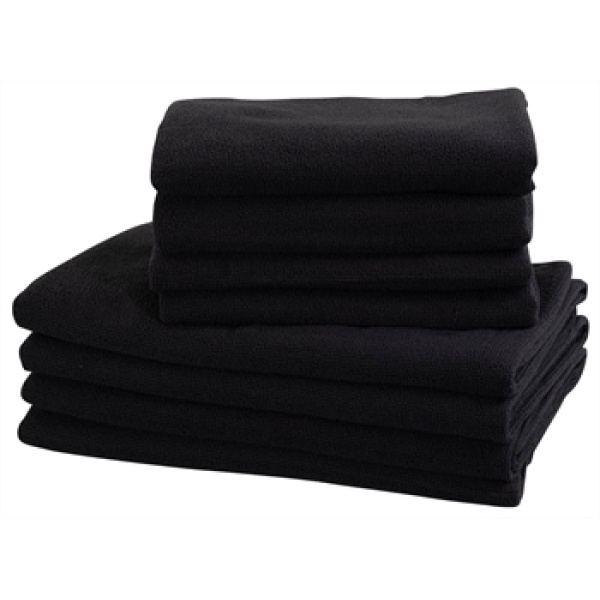 Microfiber håndklæder - 8 stk i pakke - Sort - Letvægts håndklæder