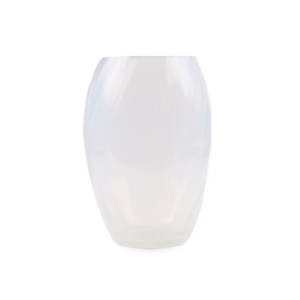 Opaline Elipse vase, Creamy White - H23 cm.