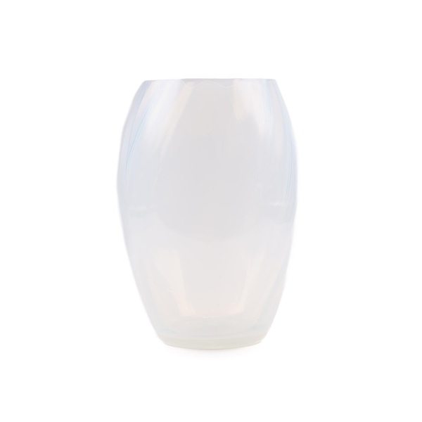 Opaline Elipse vase, Creamy White - H23 cm.