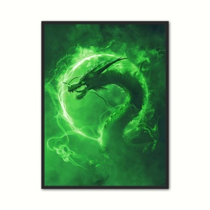 Plakat med Grn Drage Plakat 2 21 x 29,7 cm (A4)