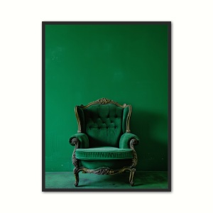 Plakat med Grn Stol Plakat 2 30 x 40 cm