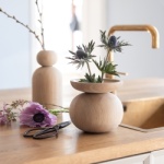 Applicata Shape Bowl vase - lyst egetræ
