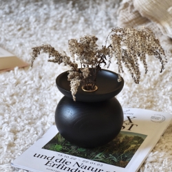 Applicata Shape Bowl vase - sort egetræ