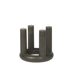 BROSTE COPENHAGEN Lucille skulptur stearinlys - grape leaf grøn helfarvet paraffin