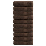 Badehåndklæder 10 stk. Premium 100x150 cm 100 % bomuld brun