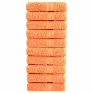 Badehåndklæder 10 stk. Premium 100x150 cm 100 % bomuld grøn
