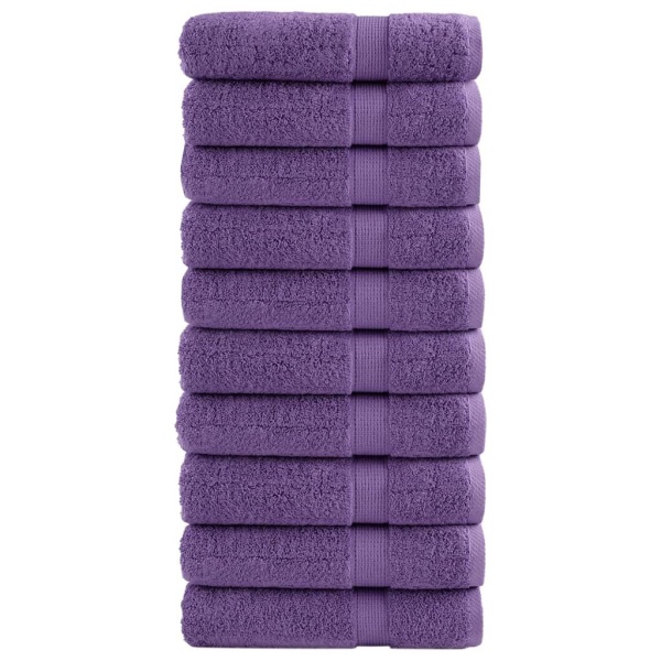 Badehåndklæder 10 stk. Premium 100x150 cm 100 % bomuld grøn