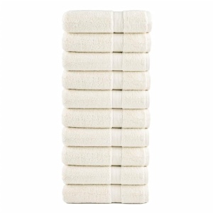 Badehåndklæder 10 stk. Premium 100x150 cm 100 % bomuld grøn