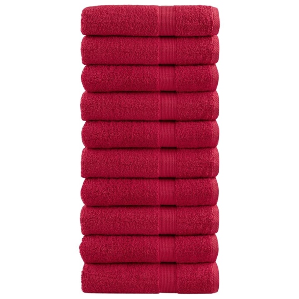 Badehåndklæder 10 stk. Premium 100x150 cm 100 % bomuld grøn