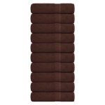 Badehåndklæder 10stk. 100x150cm 360g/m2 100% bomuld brun