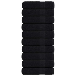 Badehåndklæder 10stk. 100x150cm 360g/m2 100% bomuld sort